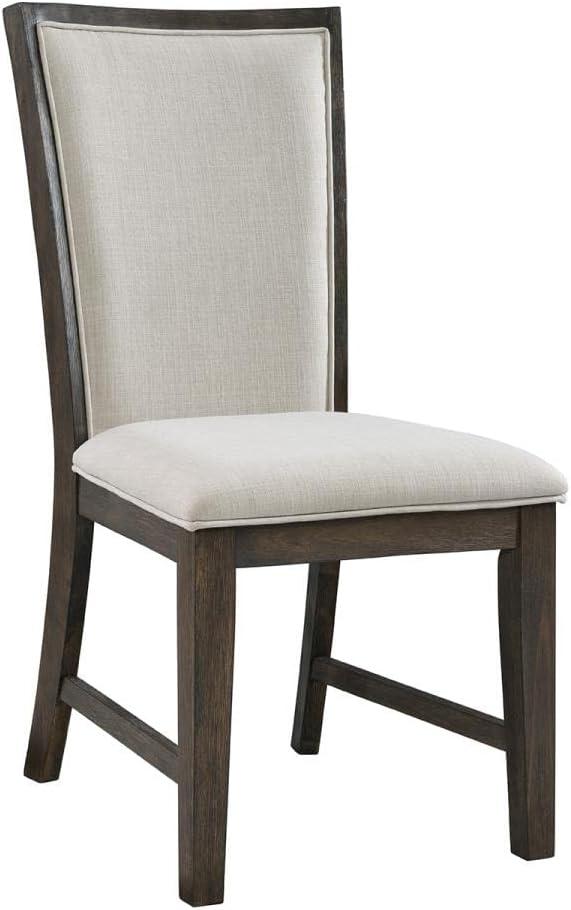 Jasper Slat Back Side Chair Set Toasted Walnut - Picket House Furnishings: Upholstered, Polyester, Wood Frame, 300lb Capacity