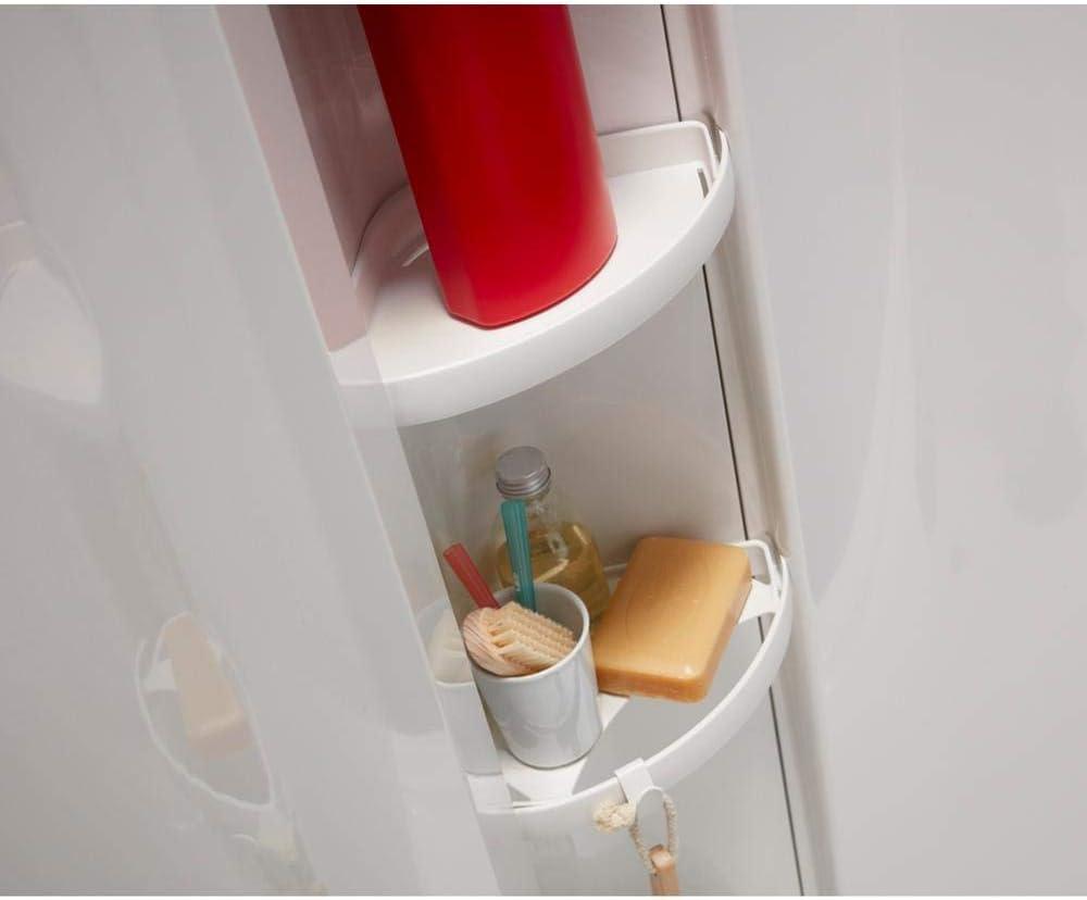 STORE+ 12-Piece Wall Mounted Shower Caddy in White Finish