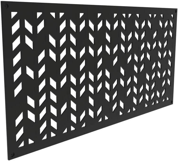 Barrette Outdoor Living 2 ft. x 4 ft. Aztek Black Decorative Screen Panel