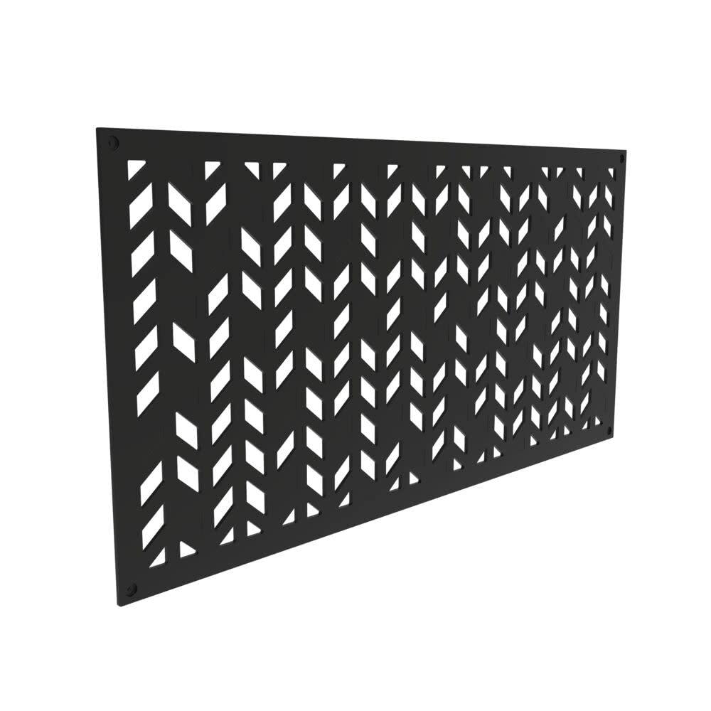 Barrette Outdoor Living 2 ft. x 4 ft. Aztek Black Decorative Screen Panel