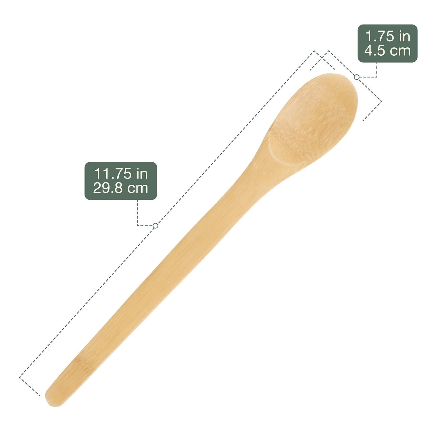 Bamboo Serving/Cooking Utensils - B8 - Narrow Spoon - Small - 5 Pieces