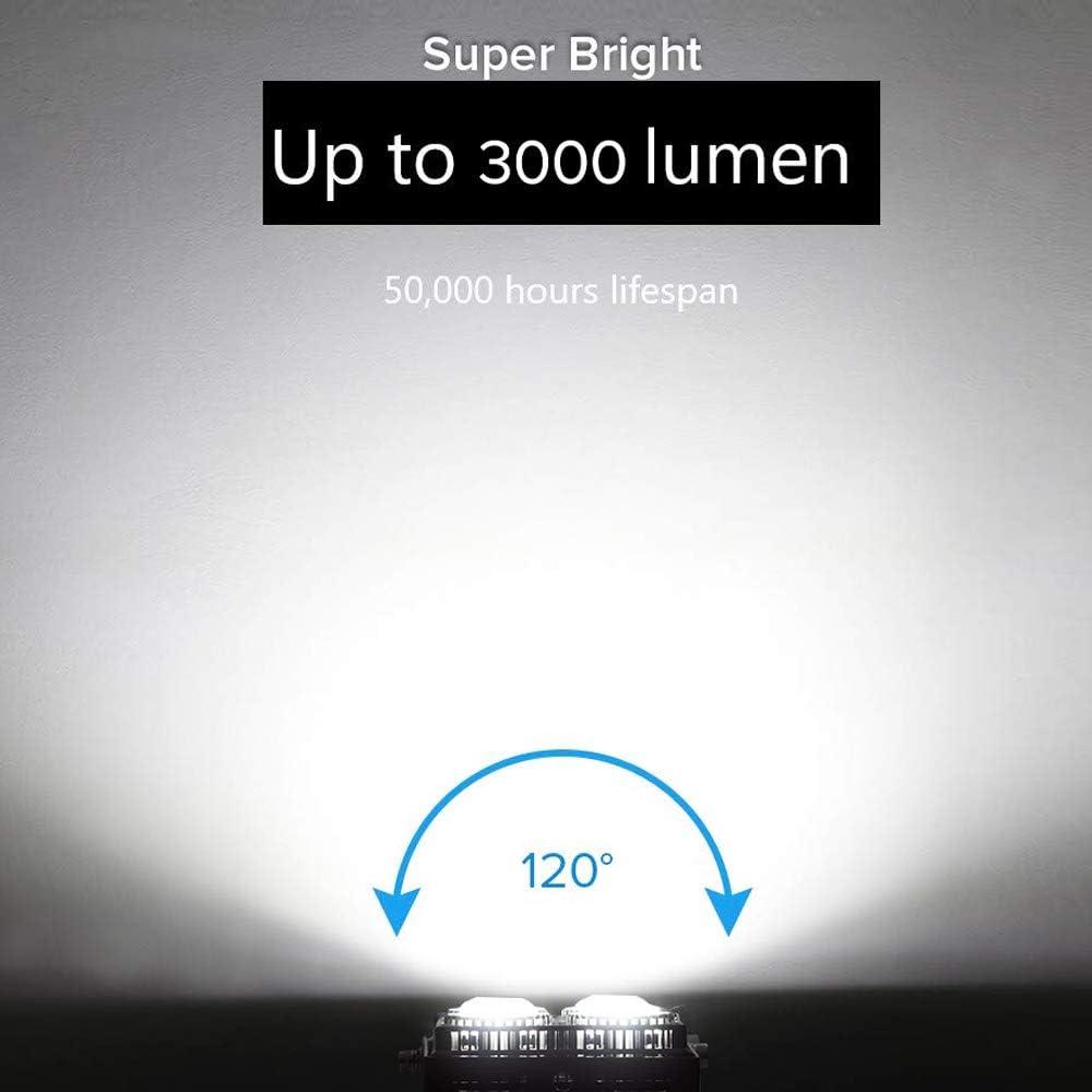 30W Outdoor LED Flood Light, 200W Equiv. 3000lm Super Bright Outdoor Security Light with Switch, IP66 Waterproof, 5700K Daylight White, Landscape Floodlight with Plug for Backyard, Garden, Warehouse