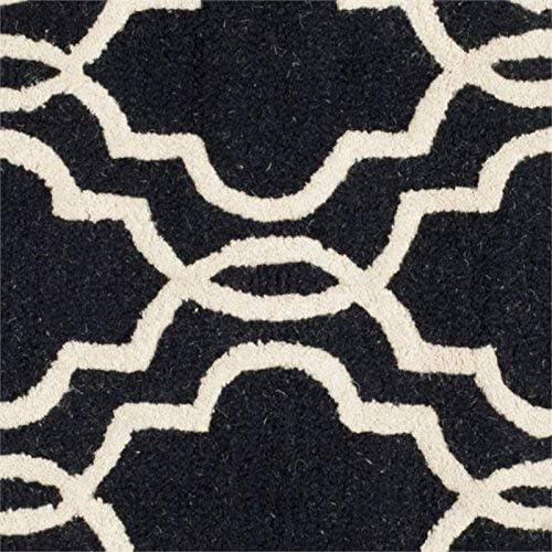 SAFAVIEH Cambridge Kyle Geometric Wool Area Rug, Black/Ivory, 2'6" x 4'