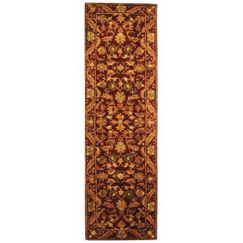 SAFAVIEH Antiquity Carmella Floral Bordered Wool Runner Rug, Wine/Gold, 2'3" x 8'