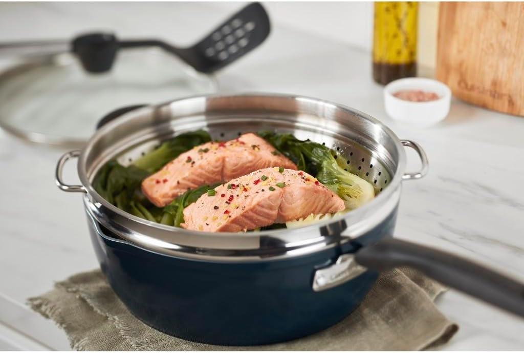 Cuisinart Cuisinart Preferred Pan 4 Piece Set (4.5 Qt. Multi-Purpose Pan with Cover, Steamer, Slotted Turner)