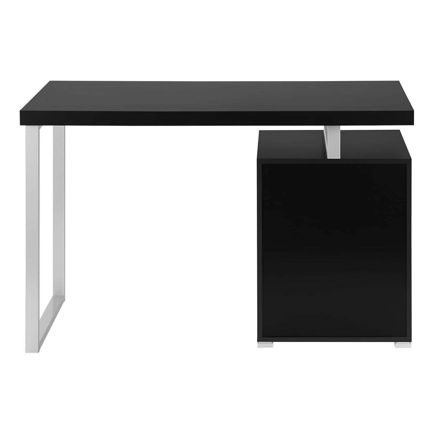 Monarch Specialties Computer Desk, Home Office, Laptop, Storage Drawers, 48"L, Work, Black Laminate