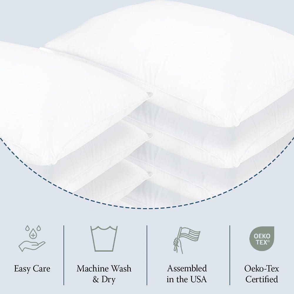 Downlite Medium Polyfill Pillows 4 Pack (Set of 4)