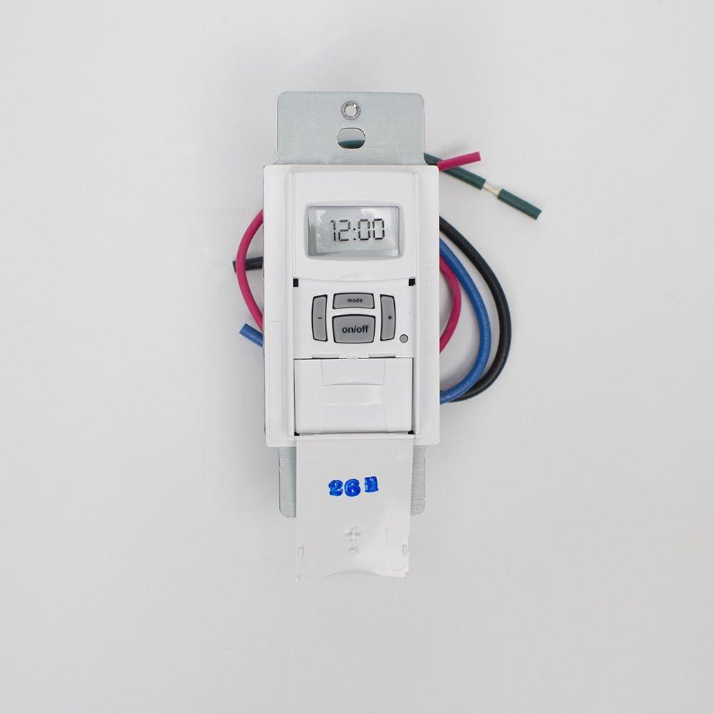 ST01 7 Day Programmable In Wall Digital Timer Switch for Lights and Appliances, Astronomic, Self Adjusting, Heavy Duty,White