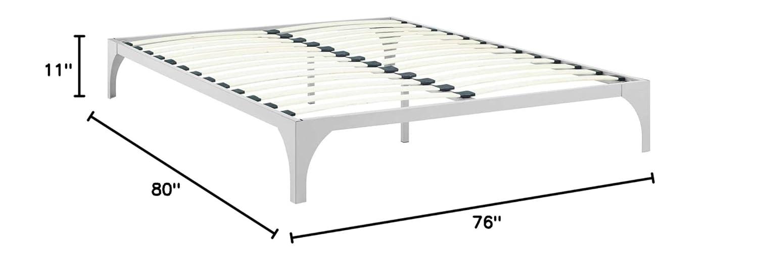 Modway Ollie King Bed Frame in Silver