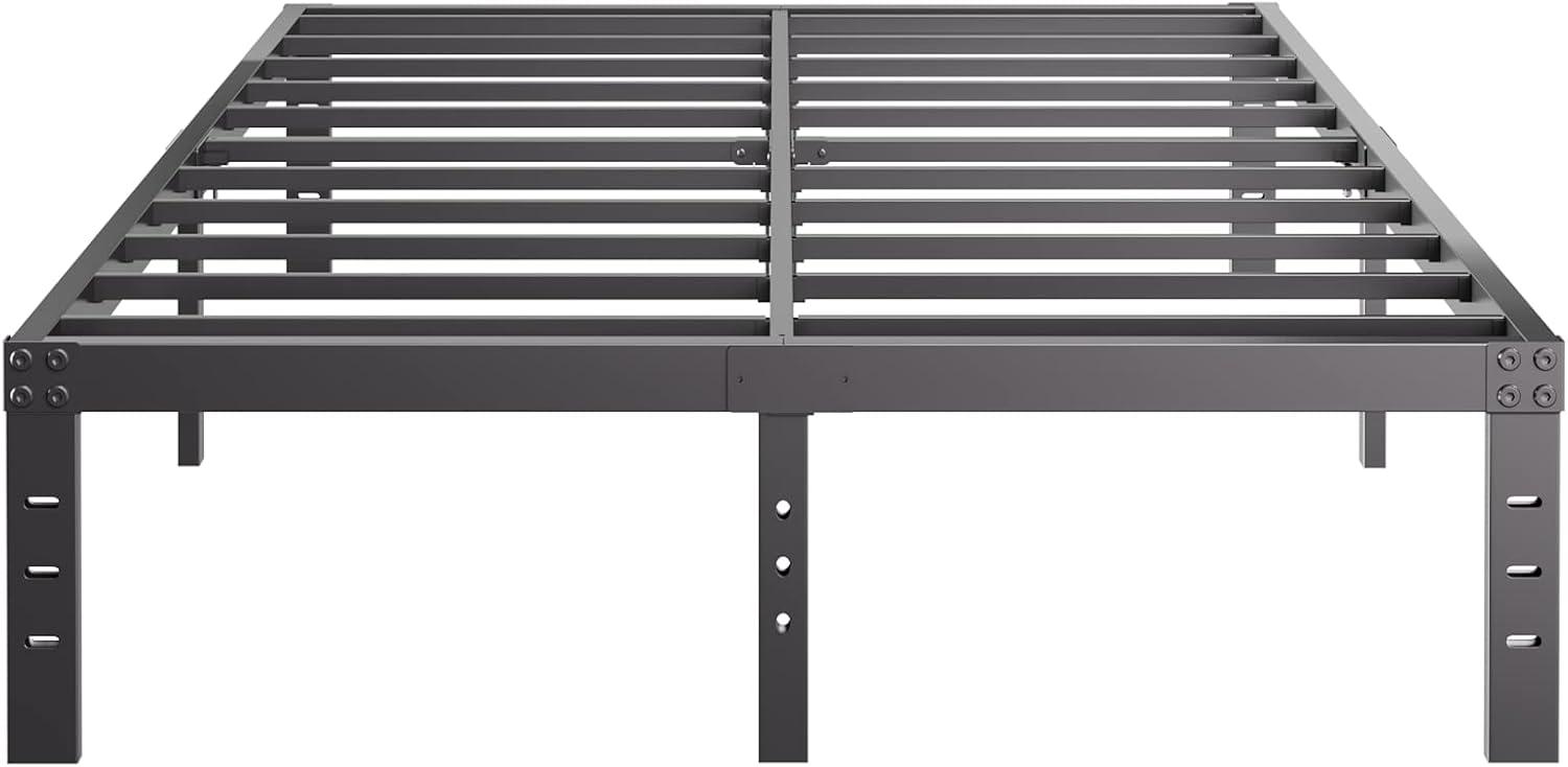 Twin Metal Bed Frame - 16 Inch Tall, No Box Spring Needed, Heavy Duty Platform With Storage Space, Sturdy Non-Slip Noiseless