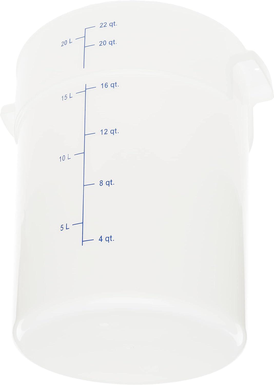 White 22-Quart BPA-Free Plastic Food Storage Jar