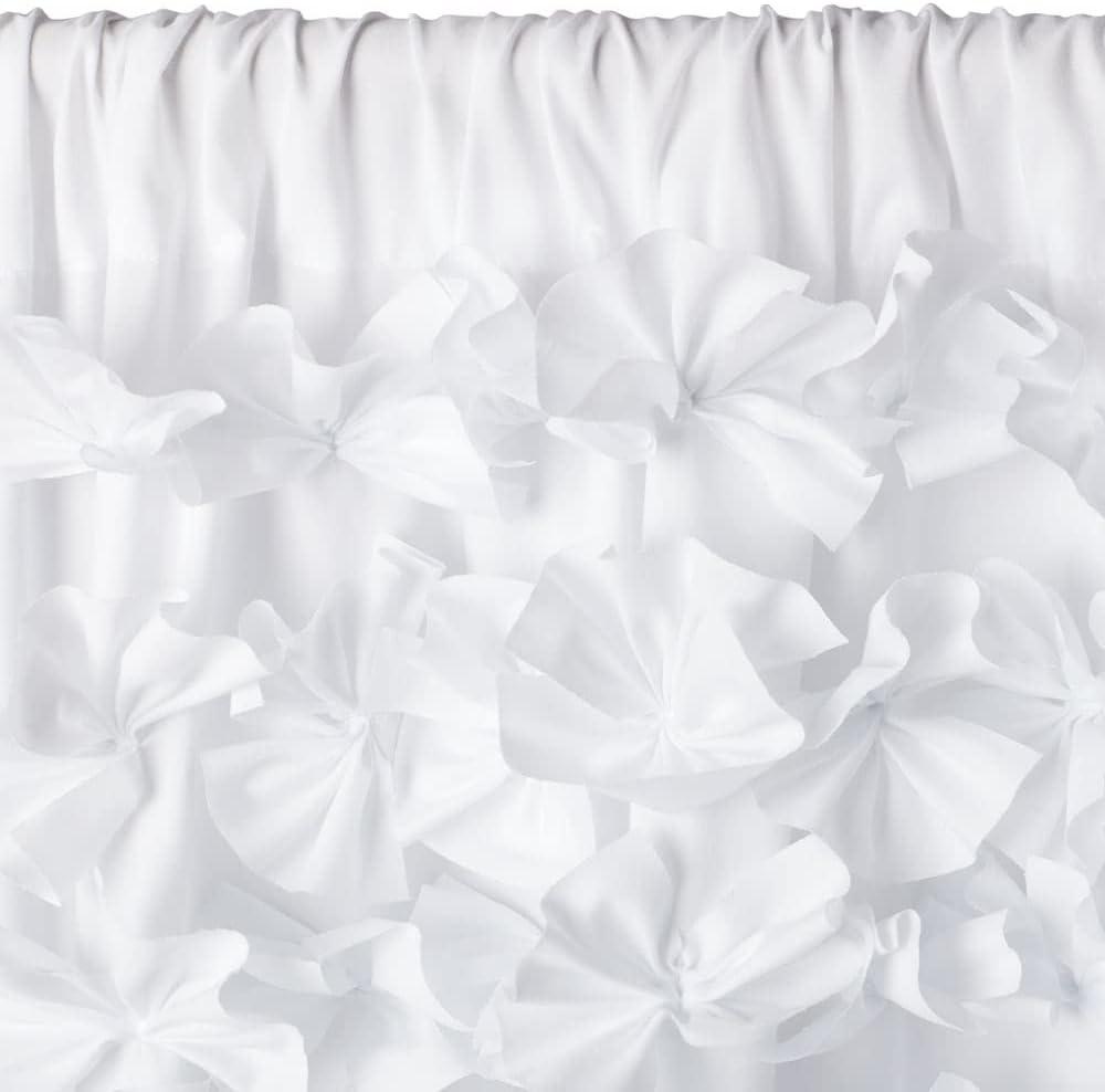 Lush Decor Riley Polyester Semi Sheer Curtain Single Panel