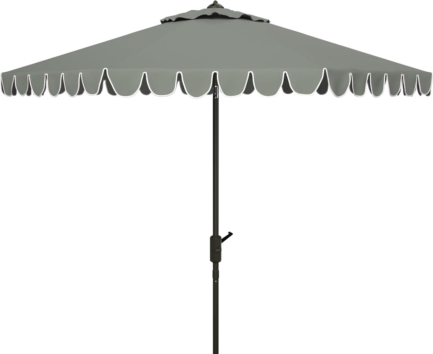 Venice 11Ft Round Crank Umbrella - PAT8110 - Grey - Safavieh