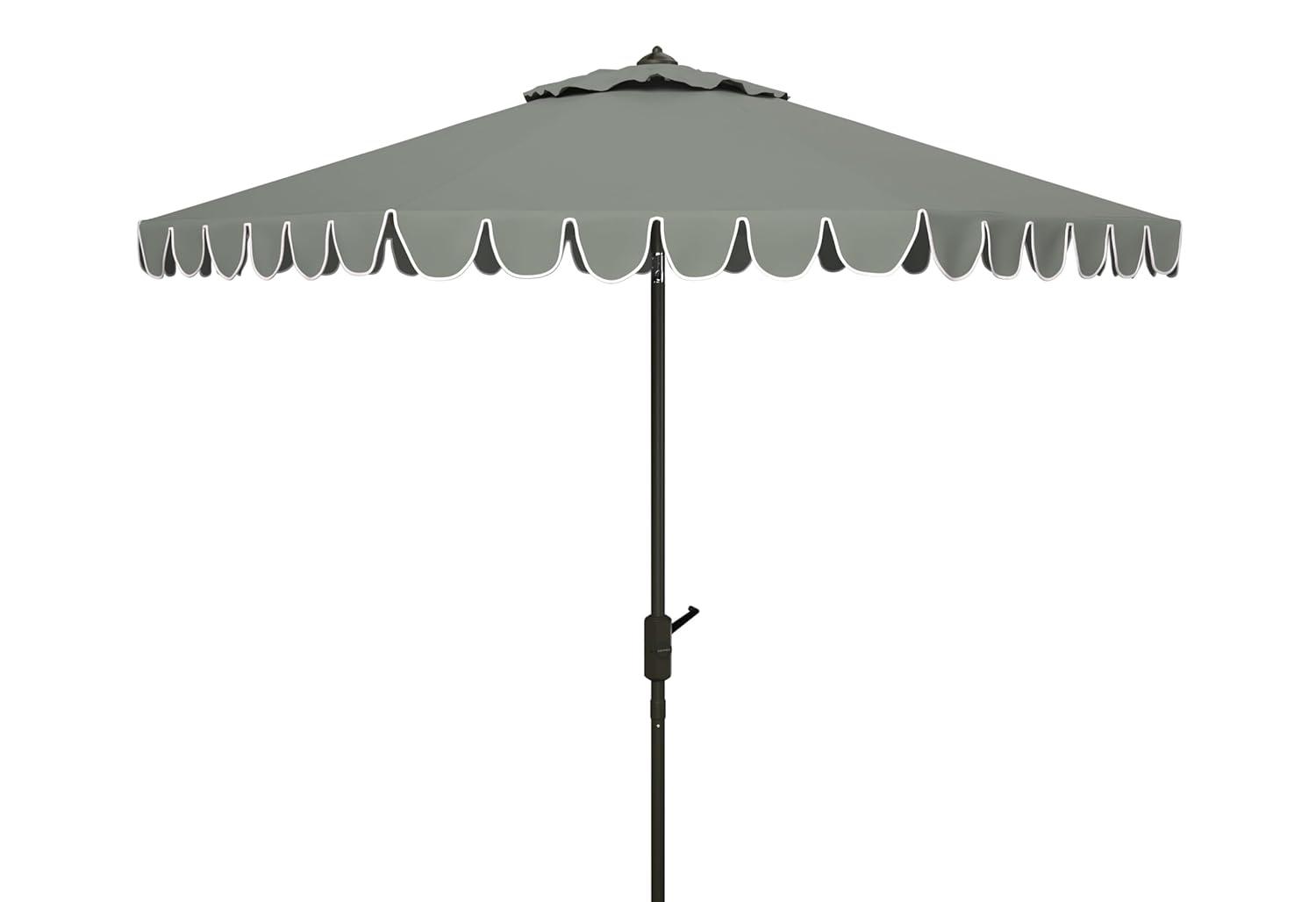 Venice 11Ft Round Crank Umbrella - PAT8110 - Grey - Safavieh
