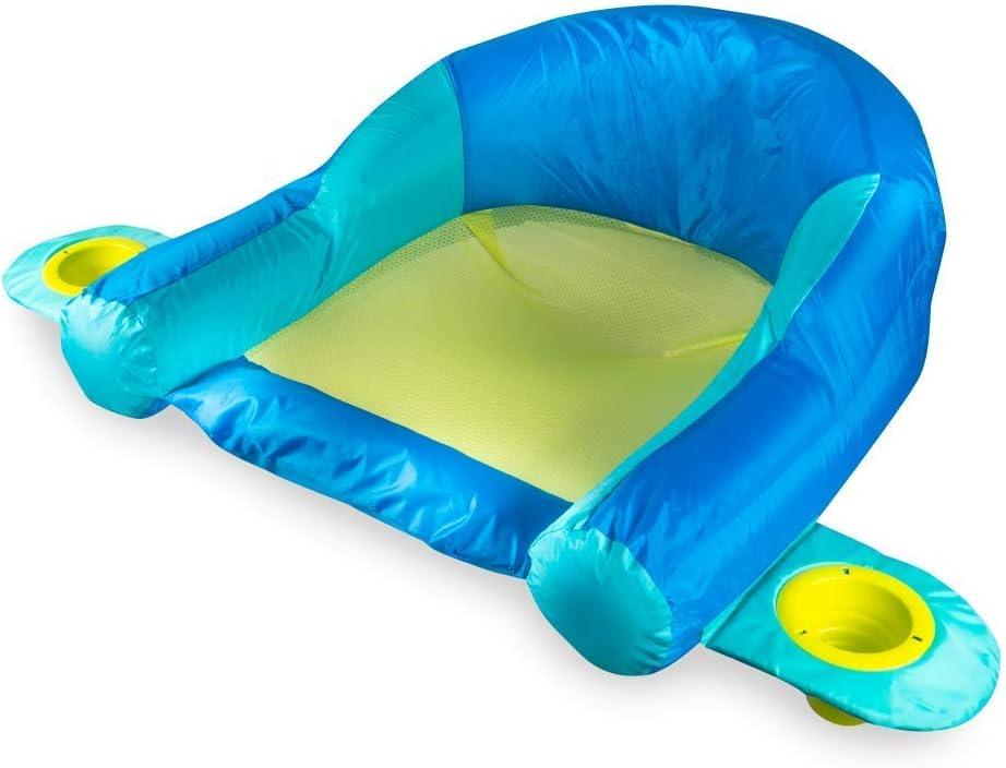 Swimways 6047152 AquaLinx Interlocking Cup Holder Pool Float Lounger, Blue/Cyan