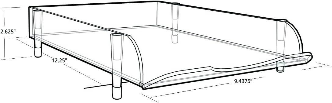 Stackable Clear Letter Tray Desk Organizer, 4-Pack (Set of 4)