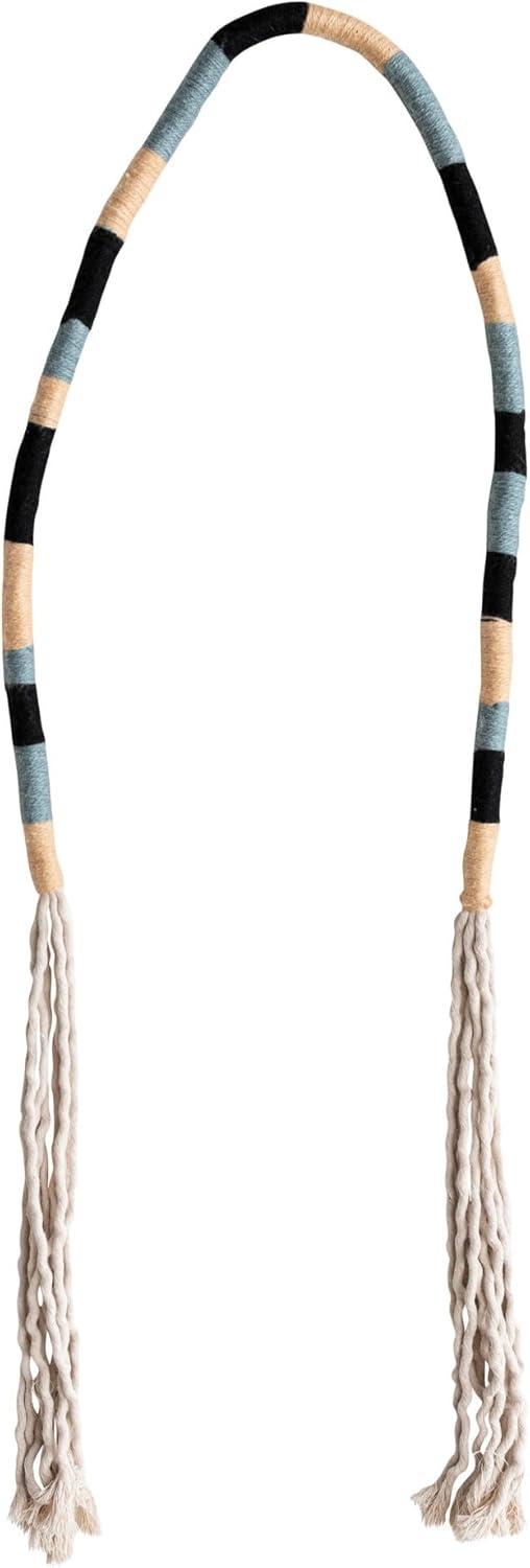 72-Inch Multicolor Cotton and Wool Tassel Garland