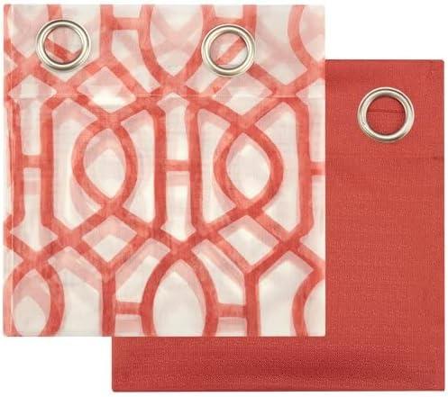 Better Homes & Gardens Traditional Jacquard Grommet Light Filtering, Sheer Curtain Panel, 74" x 95" (2 Panels)