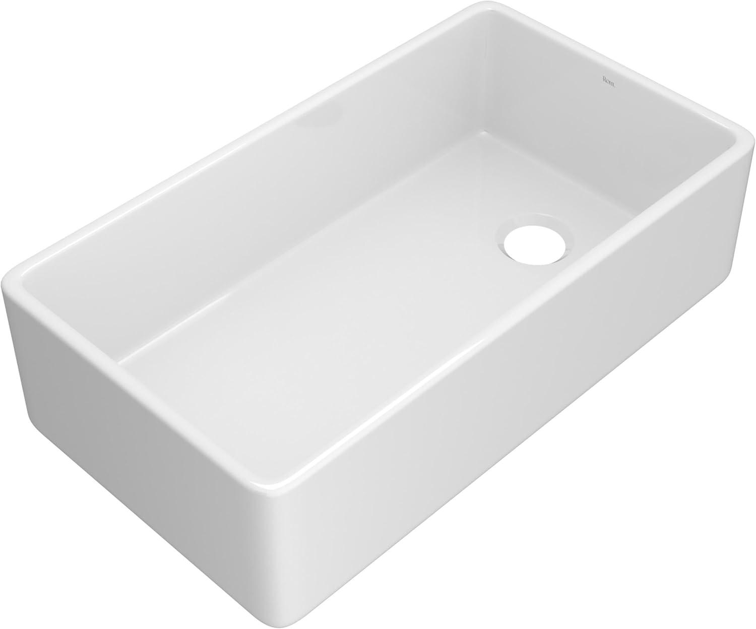 Allia 36" Fireclay Single Bowl Farmhouse Apron Front Kitchen Sink