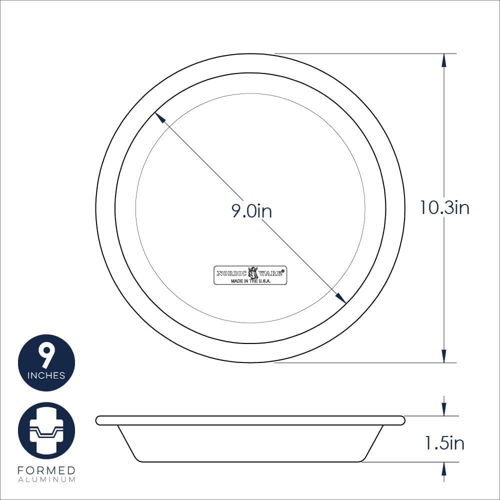 Nordic Ware Naturals 9-Inch Aluminum Pie Pan