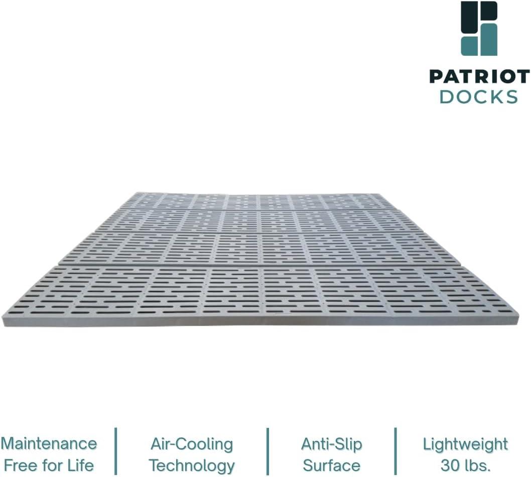 Patriot Docks 16 Ft Straight Truss Docks (GRAY Poly Decking)