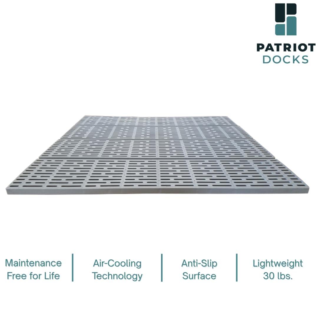 Patriot Docks 16 Ft Straight Truss Docks (GRAY Poly Decking)