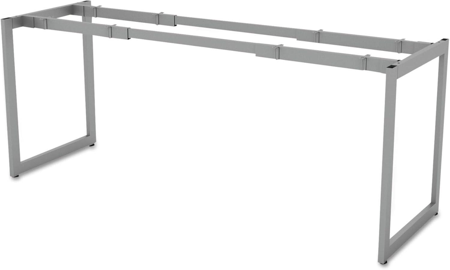 Alera Open Office Desk Series Adjustable O-Leg Desk Base, 47.25 to 70.78w x 23.63d x 28.5h, Silver