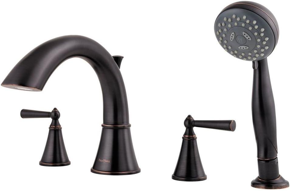 Tuscan Bronze Roman Tub Trim Kit with Handshower