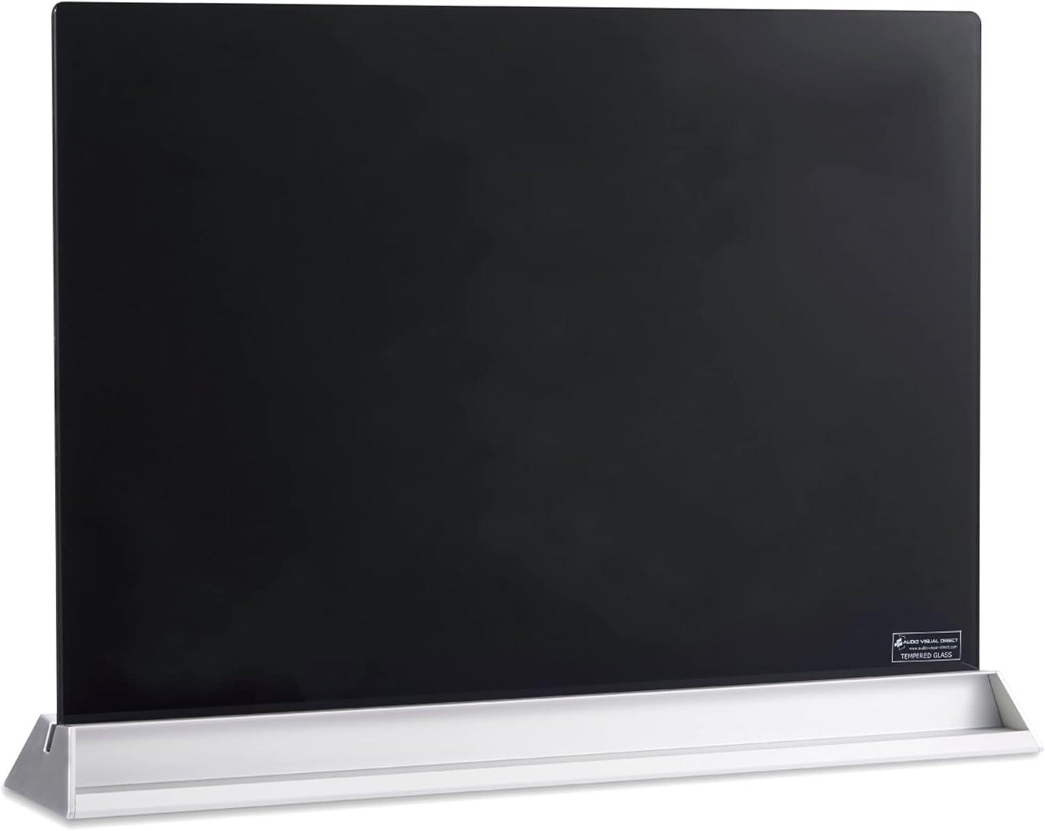 Audio-Visual Direct Magnetic Desktop Memo White Board for Reception & Office (Divider, Black)