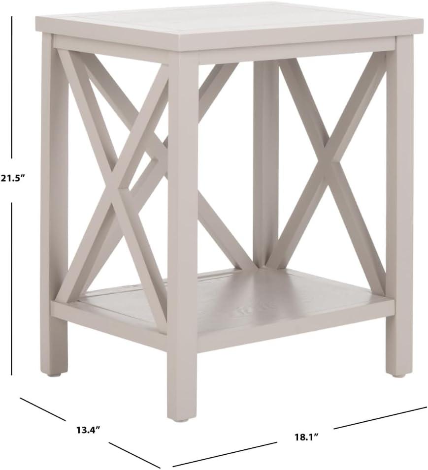 CandenceCross Back End Table - Grey - Safavieh.