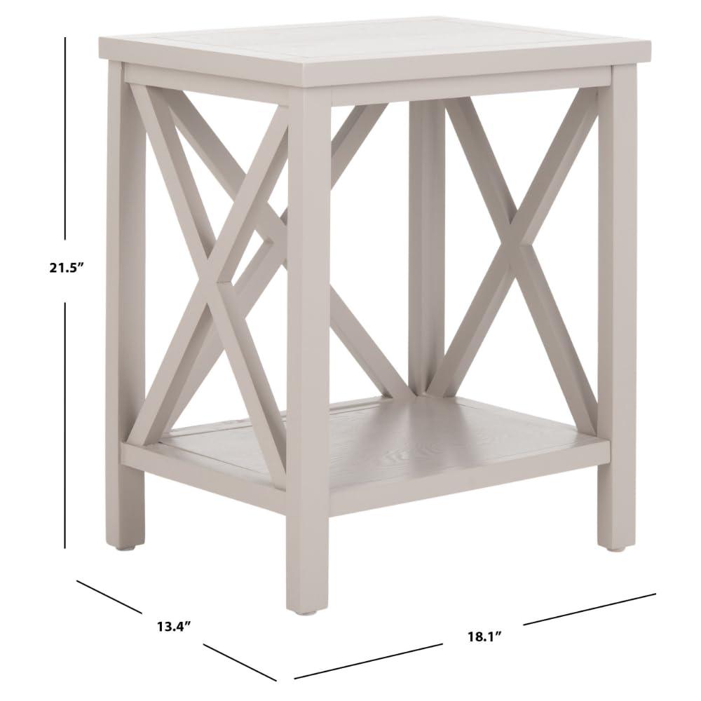 CandenceCross Back End Table - Grey - Safavieh.