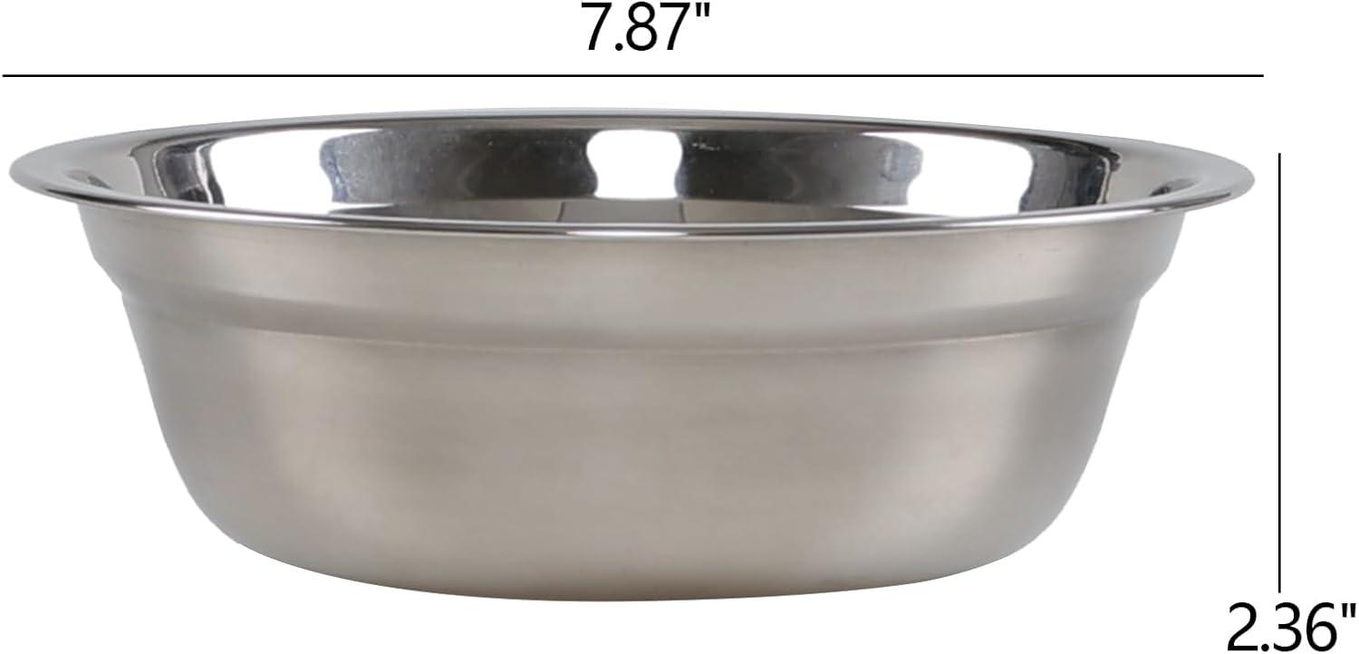 7.55" Stainless Steel Mixing and Serving Bowl Set