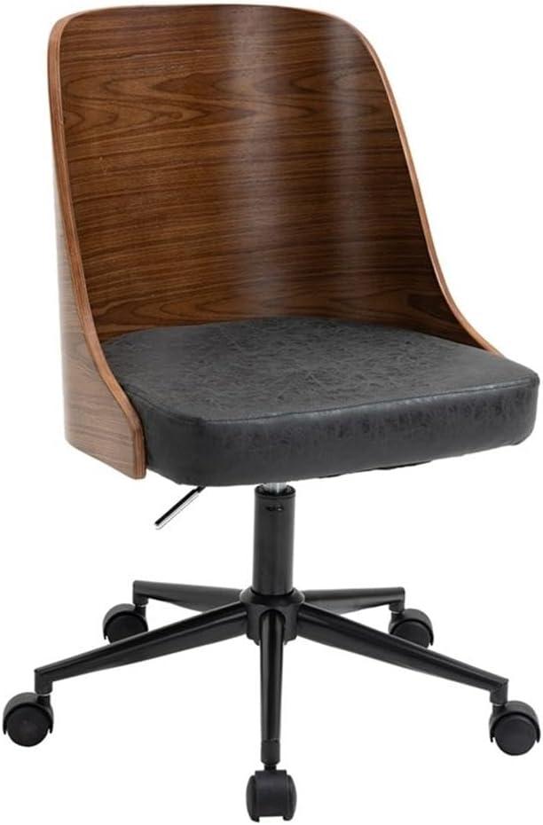 OS Home and Office Model AW804 Black and Brown Faux Leather Home Office Chair