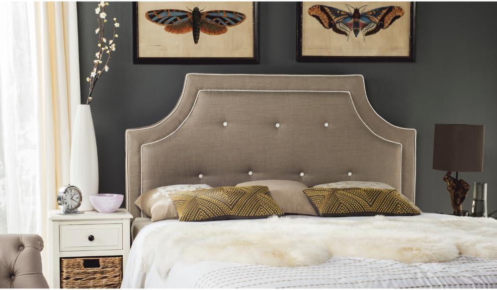 Tallulah Light Oyster King Tufted Upholstered Headboard