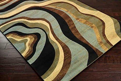 Well Woven Barclay Nirvana Waves Modern Geometric Multi Blue 5'3" x 7'3" Area Rug