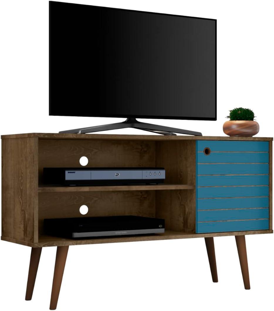 Liberty Mid-Century Modern 2 Shelves and 1 Door TV Stand for TVs up to 46" - Manhattan Comfort