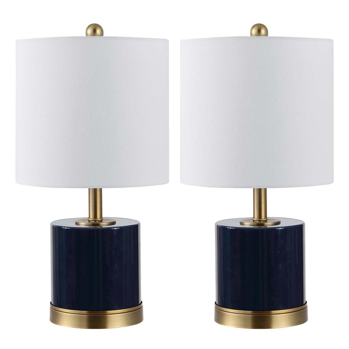 Jayce Table Lamp (Set of 2) - 20.5 Inch Height - TBL4309 - Navy Blue - Safavieh