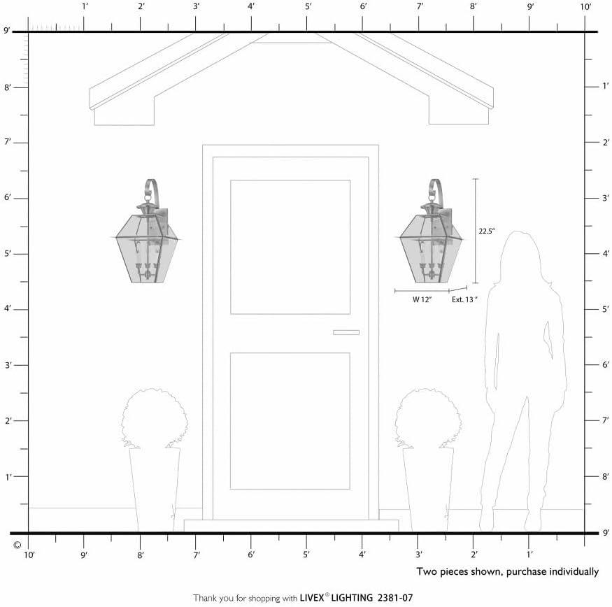 Charleston Charm Charcoal Brass 3-Light Outdoor Lantern