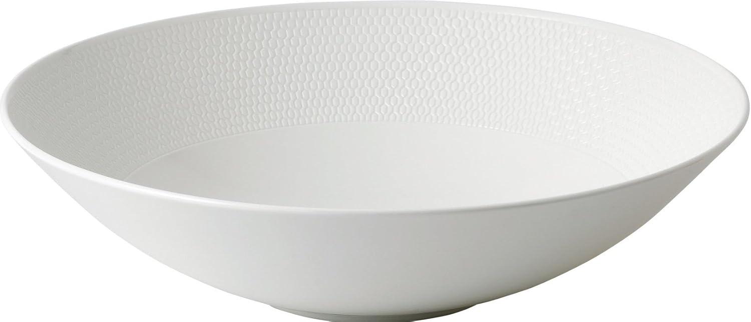 Gio White Ceramic Microwave Safe Serving Bowl