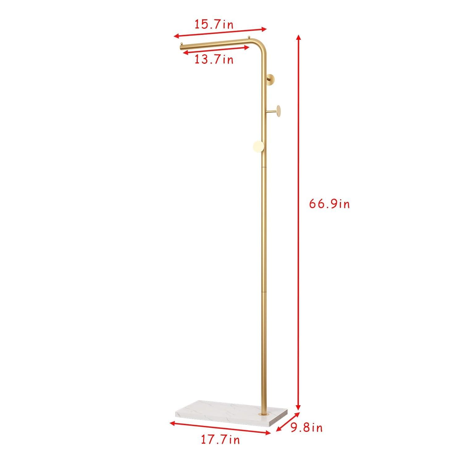 Clothing Rack, Clothes Rack with Shelf, Freestanding Coat Rack,Coat Hanger Stand with Hooks for Home