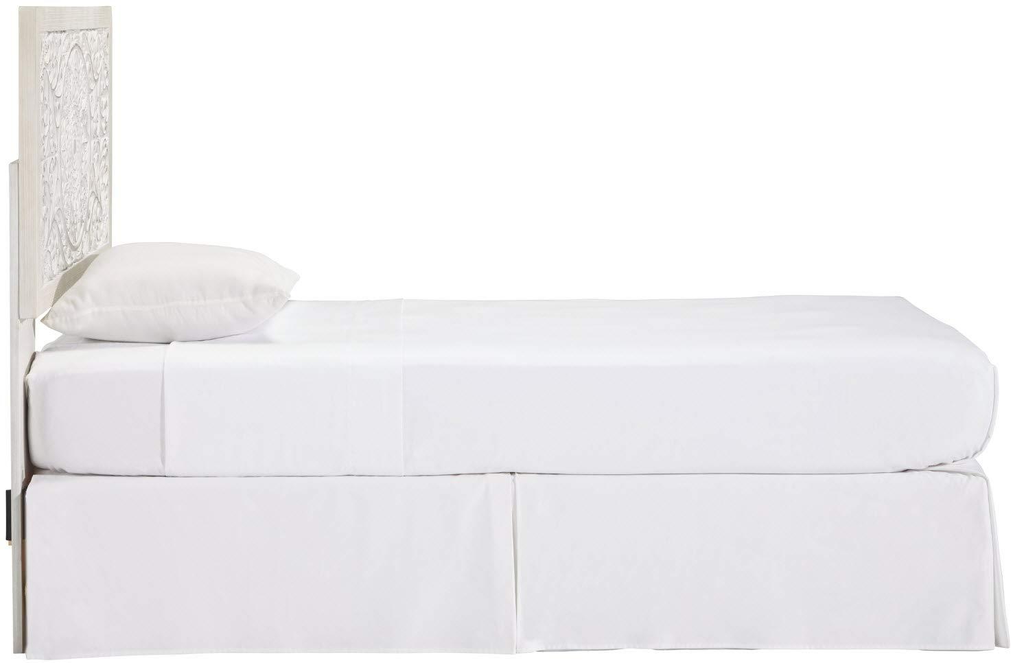 Signature Design by Ashley Traditional Paxberry Twin Panel Headboard, Whitewash