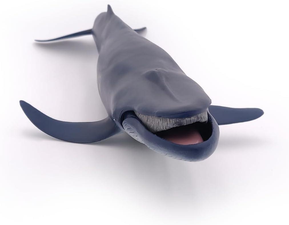 Papo - Blue Whale - Figurine Marine Animals - 3 Years Old - Cetaceans and Marine Mammals - Hand Painted - Durable Educational Toy - 38,5 x 17 x 7,5 cm - Children's Toy - Gift Idea - Blue Whale Toy