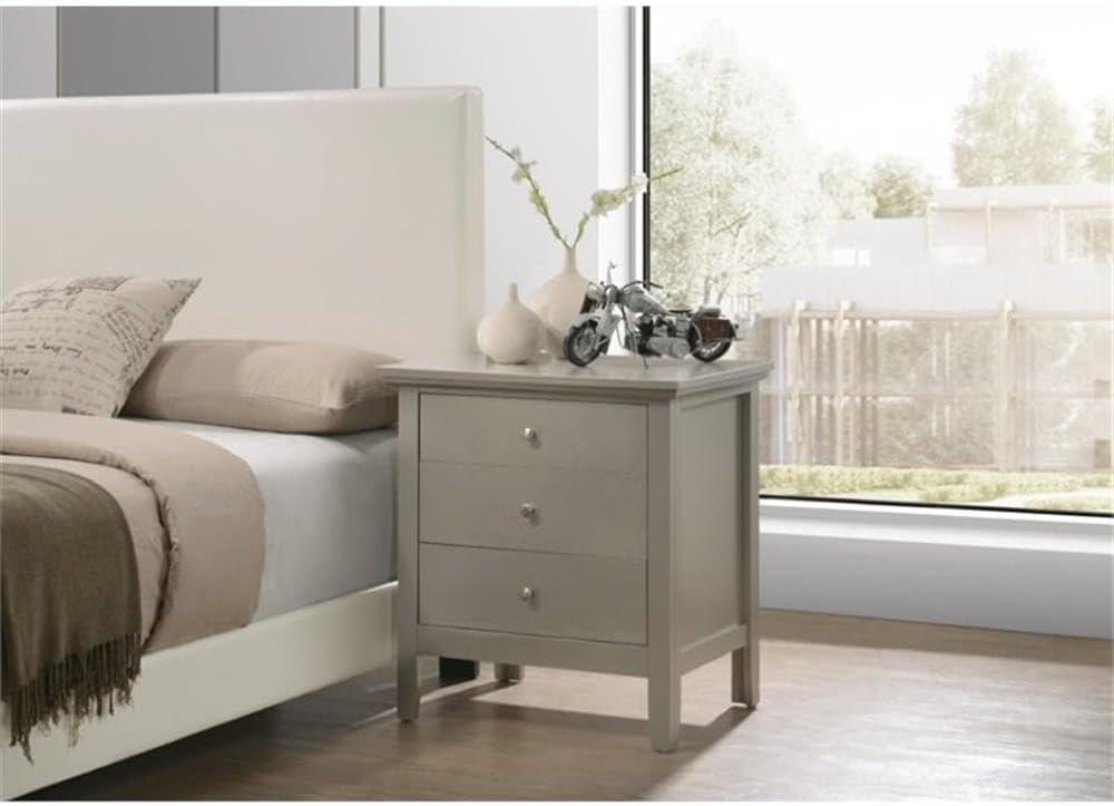 Hammond 3 - Drawer Nightstand Bed Side Table Wood Nightstand Small Bedside Table And Dresser