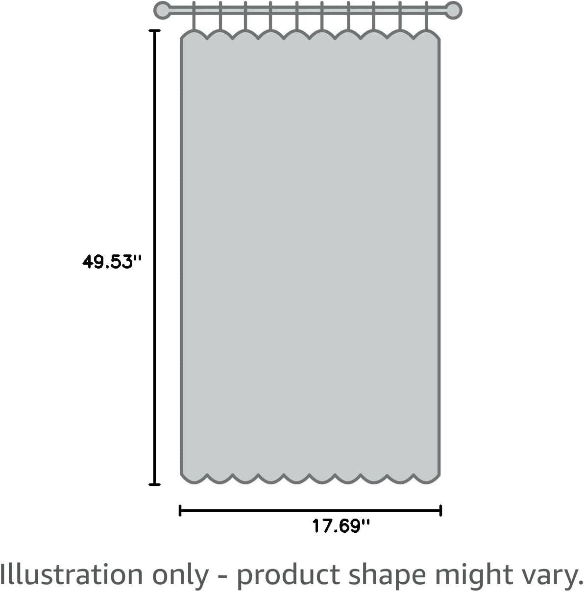 DriftAway Harper Floral Pattern Window Treatment Valance, Rod Pocket, 50"x18"+2" Header (Beige)