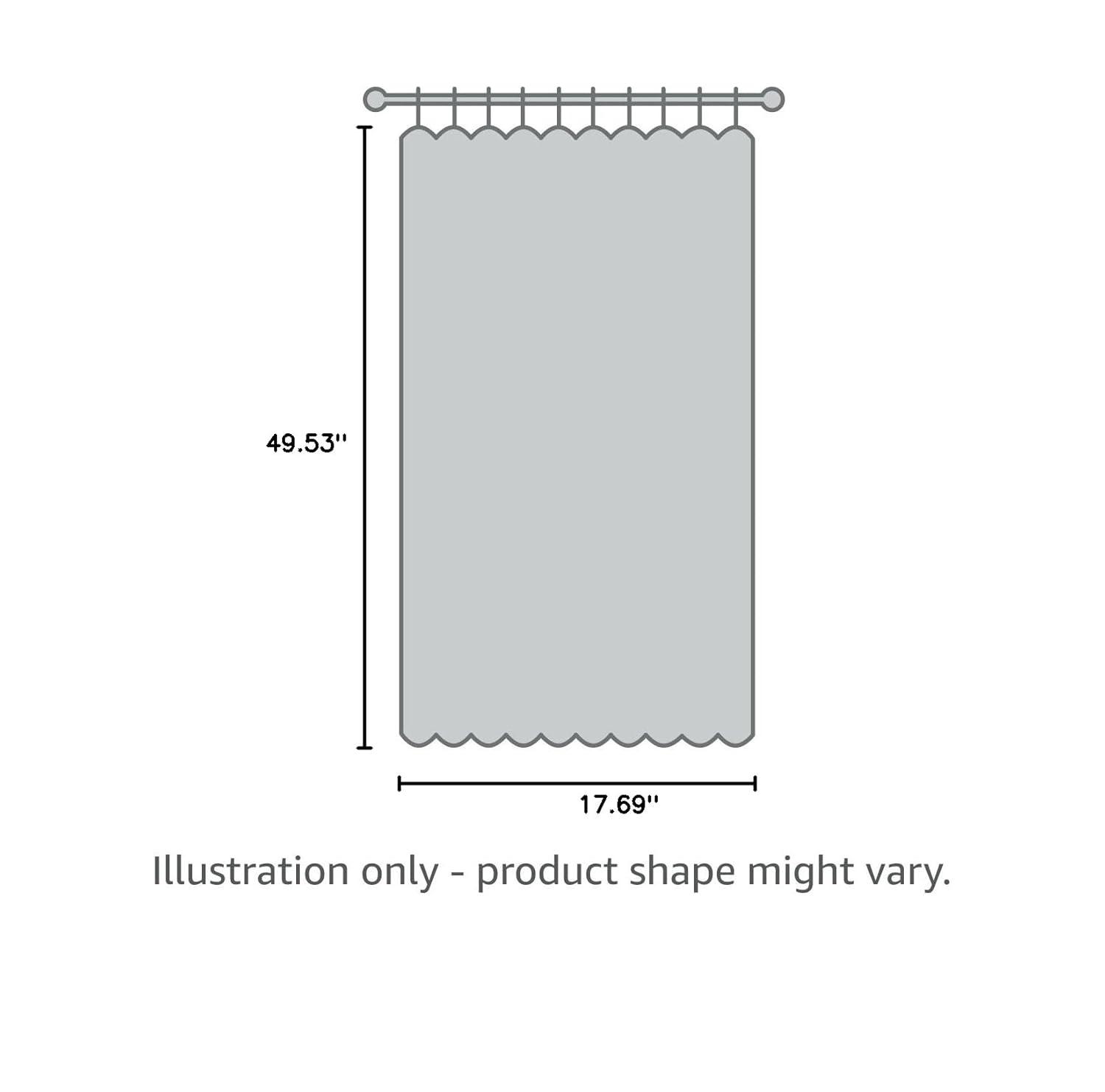 DriftAway Harper Floral Pattern Window Treatment Valance, Rod Pocket, 50"x18"+2" Header (Beige)