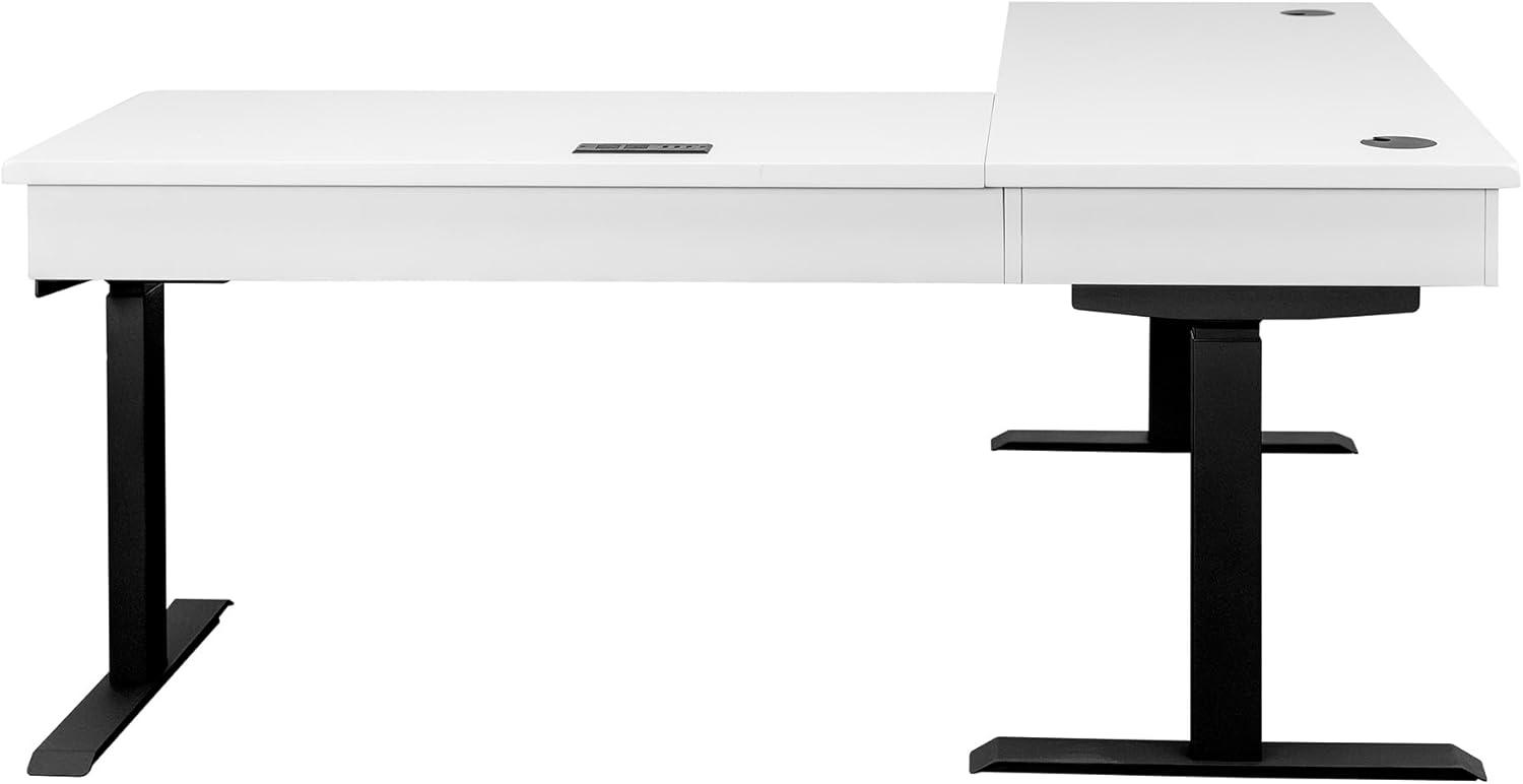 Modern Electric Sit/Stand L-Desk: Ergonomic, USB Ports, Cable Management - Martin Furniture