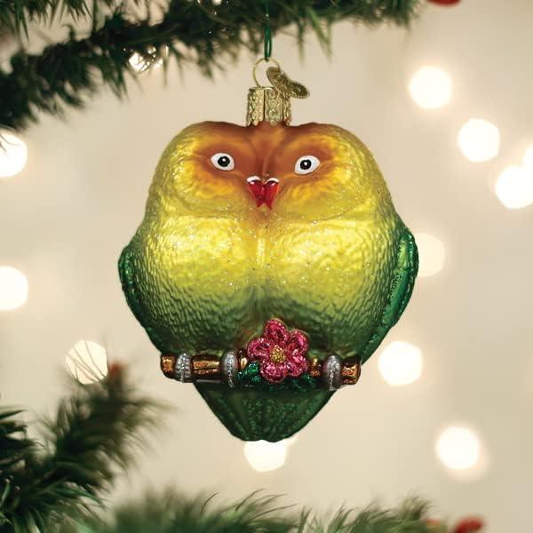 Old World Christmas 4.0 Inch Lovebirds Parrots Lifelong Love Tree Ornaments