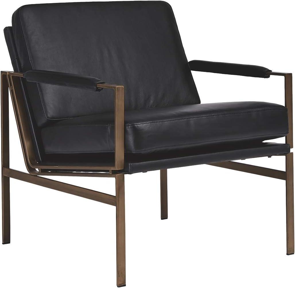 Signature Design by Ashley Contemporary Puckman Accent Chair  Black