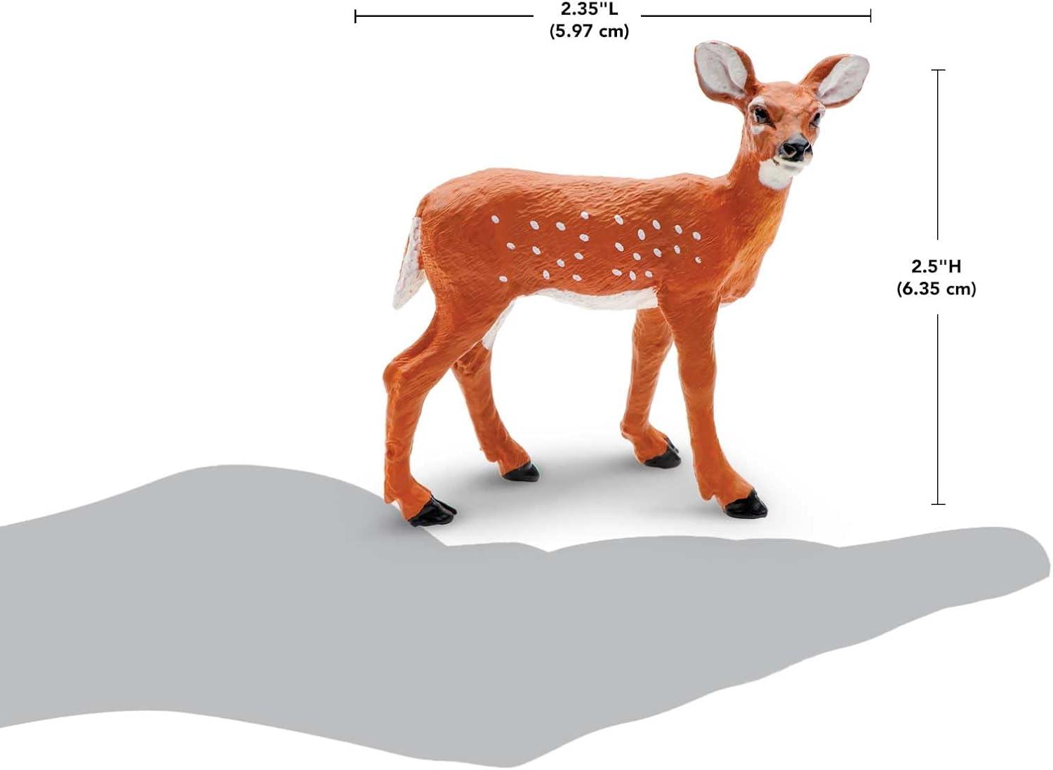 Safari Ltd. Whitetail Doe Figurine - Lifelike 4.3" Model Figure - Educational Toy for Boys, Girls, and Kids Ages 3+