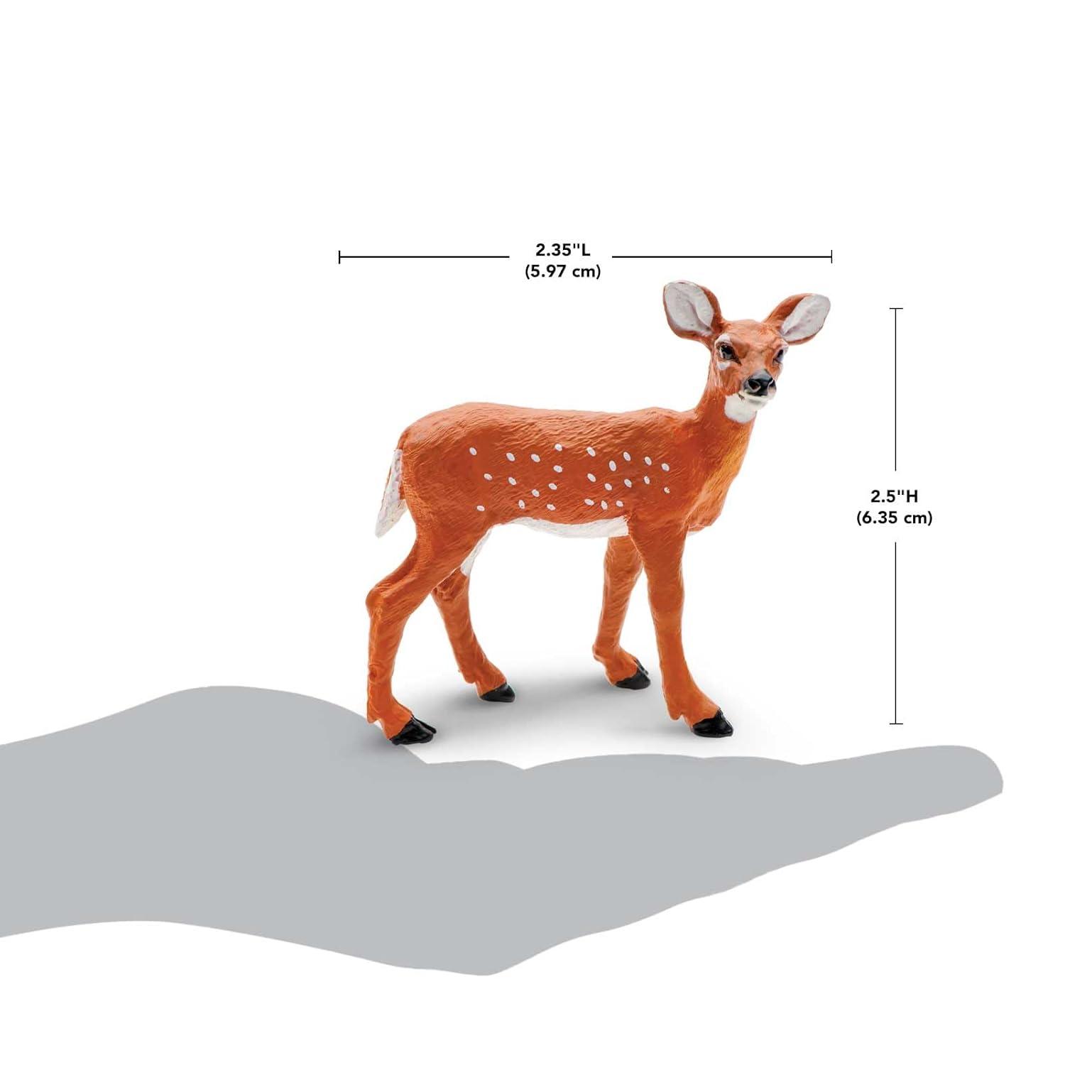 Safari Ltd. Whitetail Doe Figurine - Lifelike 4.3" Model Figure - Educational Toy for Boys, Girls, and Kids Ages 3+